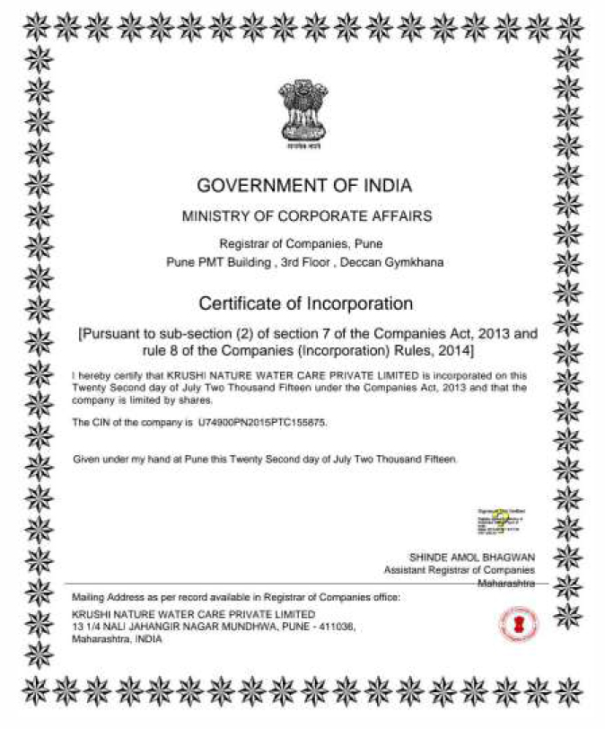 certificate